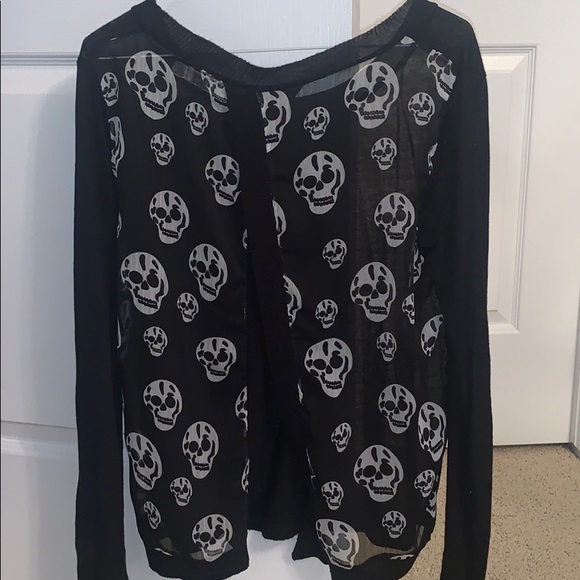 Black skull knit sweater - Picture 2 of 2